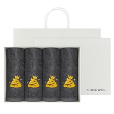 Songwol 松月 黃金福氣刺繡 紀念 開業 祝賀 感謝 禮物 謝禮 毛巾 130g + 提袋