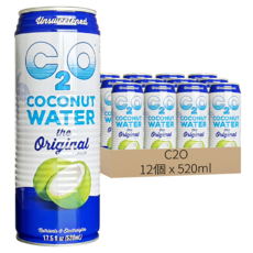 C2O 泰國原裝進口100%椰子水, 12個, 520ml