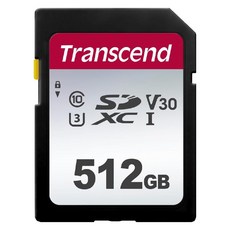 Transcend 創見 SDC300S SDXC 記憶卡 UHS-I U3 V30 TS512GSDC300S, 1個, 512GB