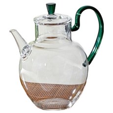 프렌치마르스 컬러 손잡이 올글라스 티포트 MMM3930, 그린, 1개, 600ml