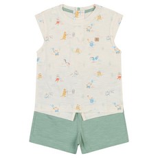 absorba 嬰幼兒用小牛無袖上下衣套裝