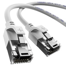 코드웨이 40기가 CAT8 초고속 인터넷 랜선 U/FTP 랜 케이블, 화이트, 1개, 20m