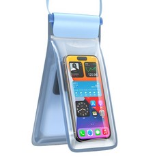 케이스틱 IPX8 더블 포켓 이중수납 휴대폰 방수팩, 블루, 1개