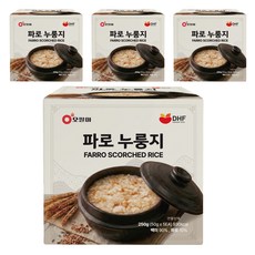 오쌀미 파로 누룽지, 250g, 4개