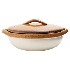 4TH-MARKET 8號燉煮湯鍋/土鍋 日本製 咖啡色 2L, 1個, 23cm