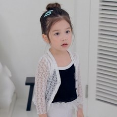 키키모라 아동용 레이스 가디건