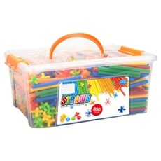 토이토 재미있는 빨대 빌딩블럭 놀이 세트 800p, 800pcs, 1세트