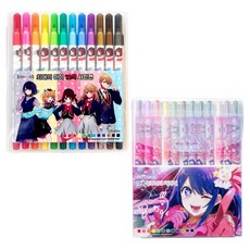 Feelbox 【我推的孩子】色鉛筆12色 + 簽字筆12色套組 隨機出貨, 1套