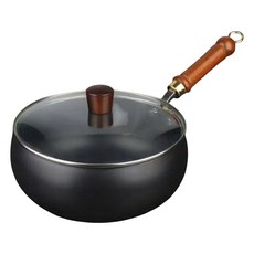 Q.M.P 鍋太后 古法大肚鍋/無塗層健康炒鍋/炒燉兩用萬用鍋, 黑色, 1個, 28cm