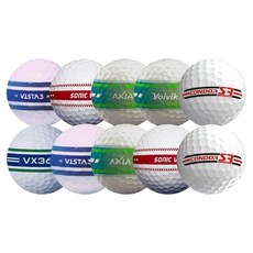 Volvik 白色推桿線 混合二手球 A級, 混色, 1顆, 10顆