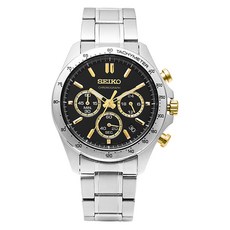 SEIKO 精工 男士 Spirit 計時碼錶金屬腕錶 SBTR015