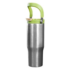 WOKY 沃廚 大提把極輕純鈦保溫瓶, 真實綠, 1個, 900ml