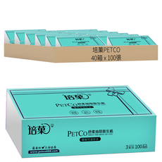 petco 培菓 舒柔抽取衛生紙 Tiffany藍, 40個, 100張