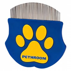 PETHROOM 寵物簡易臉部密齒梳, 深藍色, 1個