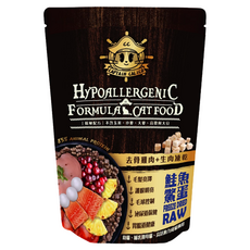 CAPTAIN CALICO 小花貓隊長 低敏天然貓糧 去骨雞肉 + 生肉凍乾 鮭魚鱉蛋, 450g, 1包, 雞