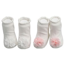 HI BABY KIDS 新生兒用胸花襪 2雙 + 禮物包裝組