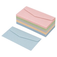 리드홈 두꺼운 색지 130g 가로형 대용량 편지봉투 50매, 혼합색상, 1세트 혼합색상, 1세트