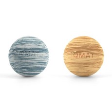 QMAT 台灣製 筋膜球2件組 6cm, 冰川湖畔 + 楓木紋, 1套
