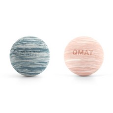 QMAT 台灣製 筋膜球2件組 6cm, 櫻花粉 + 冰川湖畔, 1套