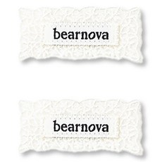yarna bearnova 레이스 라벨, 화이트, 2개