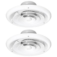 DUCTMALL 附風量調節功能 白色圓形通風口噴嘴 散流器 螺絲型 100mm