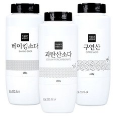 가성비가브랜드다 베이킹소다 450g + 과탄산소다 450g + 구연산 450g 세트, 1세트