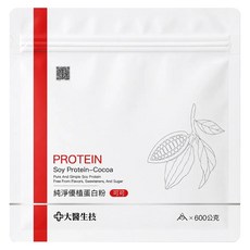 大醫生技 純淨優植蛋白粉 可可, 600g, 1個