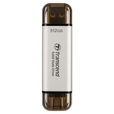 Transcend 創見 ESD310S USB3.2 雙介面SSD固態行動碟 TS512GESD310S, 極光銀, 512GB