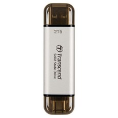 Transcend 創見 ESD310S USB3.2 雙介面SSD固態行動碟 TS2TESD310S, 極光銀, 2TB