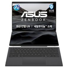 에이수스 2026 젠북 듀오 14 코어UltraX7 울트라 프로세서 시리즈3, 모허그레이, UX8407AA-SN430W, 1TB, 32GB, WIN11 Home