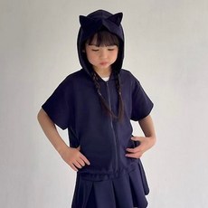 SAINT DOLL 兒童貓咪連帽拉鍊外套
