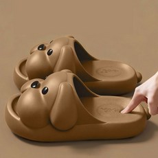 소니오 도기도기 EVA 폭신 거실화, 06 브라운, 1개