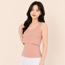 아이캔심플 여성용 프렌치무드 슬림핏 레이어드 탑