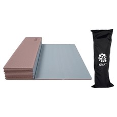 QMAT 折疊瑜珈墊 台灣製 附收納袋, 香檳葡萄, 1個