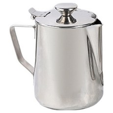 코휀하임 올스텐 뚜껑형 다용도 카페 우유 스팀피쳐 350ml, 실버, 1개
