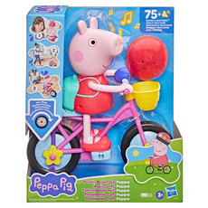 Peppa Pig 粉紅豬小妹 佩佩腳踏車互動玩偶 G21775E00, 混和顏色, 1個