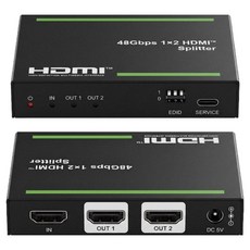 Coms 48Gbps EDID 8K 60Hz 4K 120Hz 手動切換器 1對2 HDMI 2.1 分配器