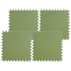 QMAT 榻榻米巧拼4件組 台灣製, 草蓆綠, 1套