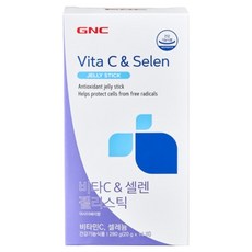 GNC 비타 C & 셀렌 젤리스틱 14p, 280g, 1개