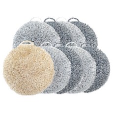 Sunwooland 雙層圓形壓克力菜瓜布 隨機出貨, 1個, 9入