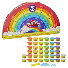 Hasbro 孩之寶 Play-Doh 培樂多 彩虹派對40色黏土組, 混和顏色, 1.12kg, 1套