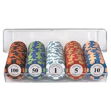 國際規格遊戲籌碼 100入 + 透明硬盒組, 02 B款, 1組