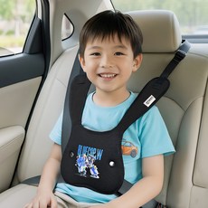 카이프 메탈카드봇 어린이 어깨끈 안전벨트커버, 1개, 블랙