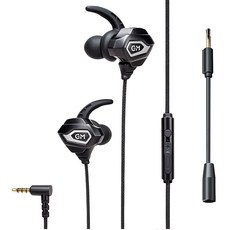 DTAudio Wired 入耳式 耳機 HiFi 電競 外置麥克風 3.5mm 撞色黑銀 GC-03
