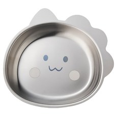 Couselect 304不鏽鋼卡通 動物造型 兒童餐輔食迷你餐盤, 恐龍, 1個, 餐盤