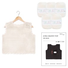 Yarna Aura Granit Top DIY 線 5入 + 印刷圖案組, 602 象牙白, 1套
