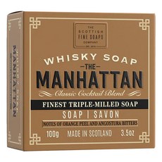 SCOTTISH FINE SOAPS 威士忌系列 紳士沐浴皂 Manhattan 曼哈頓 棕盒, 100g, 1個