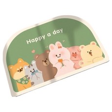 마켓감성 주방 빠른건조 규조토 발매트, 타입3, 1개
