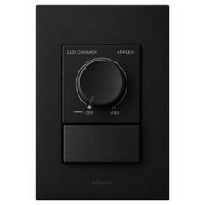 Legrand 羅格朗 Apela LED專用調光器 調節亮度 可調光開關 300W 嵌入式 黑色, 1個