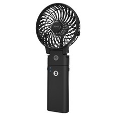 크레앙 보조배터리 겸용 핸디형 선풍기, CREHF5100, 블랙 CREHF5100, 블랙